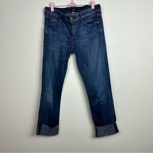 Citizens Of Humanity Dark Blue Denim Dani Cropped Straight Leg Jeans Size 29